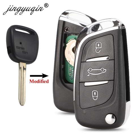 jingyuqin 1 Side Button 312Mhz /314Mhz Car Remote Key For TOYOTA Carina Estima Harrier Previa Corolla Celica TOY41 TOY43 Blade ► Photo 1/4