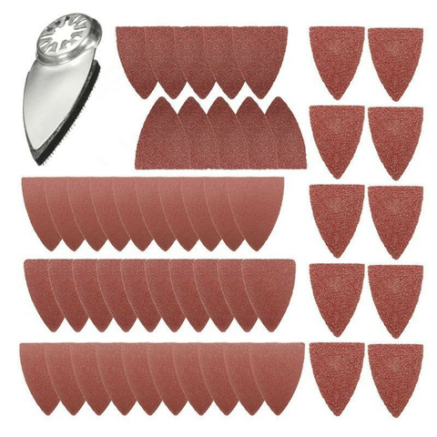 31 Pack 38*52MM Grinding Triangle Oscillating Sandpaper Sanding Disc Sanding Pad Hook Loop 60/80/ 120/ 180/ 240/ 320/ Grit ► Photo 1/6