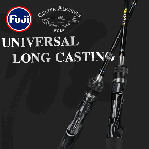 TSURINOYA Fishing Rod WOLF 1.98m 2.09m 2.2m 2.28m Medium Light BaitCasting Spinning FUJI Guide Bass Long Casting Carbon Lure Rod ► Photo 1/5