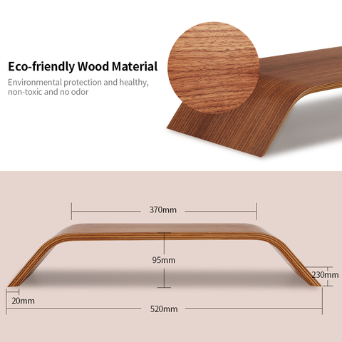 SAMDI Wooden Stand All-in-one Machine Monitor Laptop Holder Strong Bearing Capacity Stable Wooden Bracket Replacement for iMac ► Photo 1/6