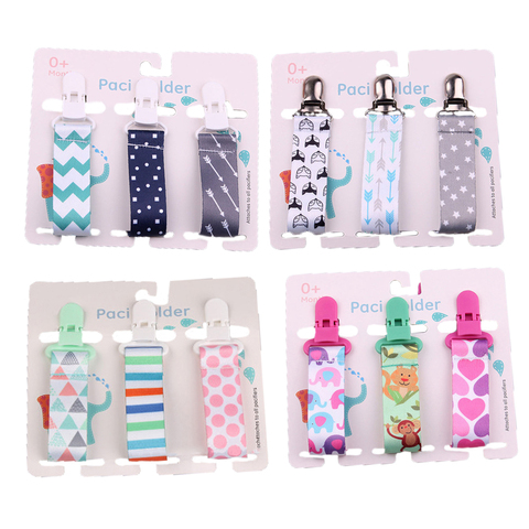 3PCS/Set Baby Pacifier Clip Chain New Baby Dummy Pacifier Soother Nipple Chain Clip Buckle Anti-out Clip Holder Anti-Drop Hanger ► Photo 1/6