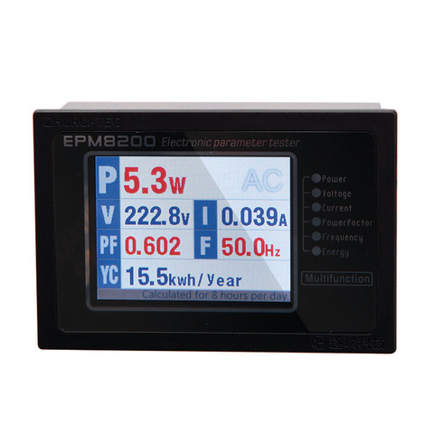 ZHURUI EPM8200 LCD TFT digital single phase AC energy calculator meter /power monitor/watt meter/ 1000w /4A/220v ► Photo 1/4