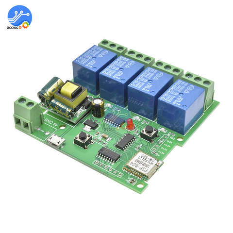 220V 4 Channel Wifi Switch Wireless Delay Relay Module 433 MHZ for Android/IOS APP Remote Control Switch For Intelligent Home ► Photo 1/6