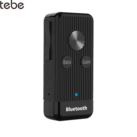 tebe Clip Bluetooth 5.0 Audio Receiver 3.5mm Aux Wireless Bass Hifi Stereo Headphones Adapter support TF Card Play For PC Car ► Photo 1/6