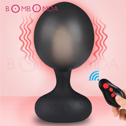 Inflatable Anal Plug Dildo Vibrator Wireless Remote Control Male Prostate Massager Big Butt Plugs Anus Dilator Sex Toys For Men ► Photo 1/6