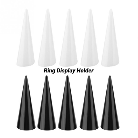 Fashion 5pcs Single Finger Cone Fingertip Display Ring Holder Storage Acrylic Display Showcase Stand Rings Jewelry Organizer ► Photo 1/6