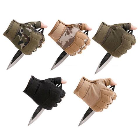 Adjustable Sport Gloves Tactical Breathable Half Finger Glove Lightweight Work Hard Knuckle Anti-slip Outdoor Cycling Gloves New ► Photo 1/6