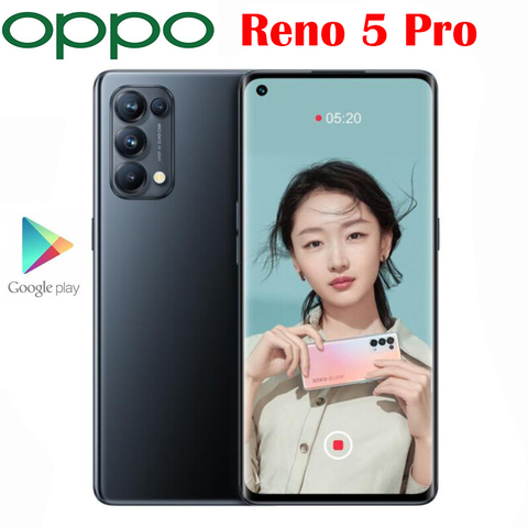 Original New Official OPPO Reno 5 Pro 5G Cell Phone Octa Core Dimensity 1000+ 6.55inch OLED 64MP Camera 4350Mah 65W Super VOOC ► Photo 1/3