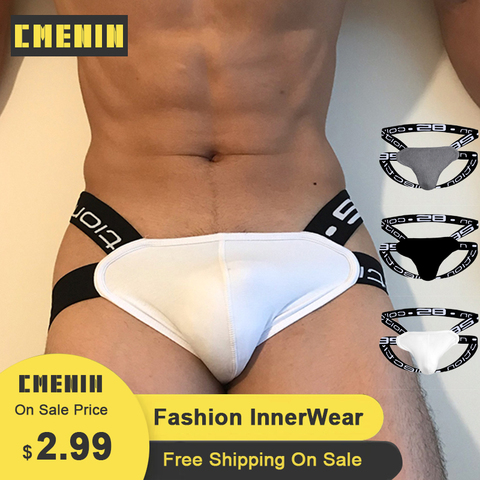 CMENIN Mens Jockstrap Underpants G String Gay Men Underwear Thongs Cueca Male Panties BS3501 ► Photo 1/6