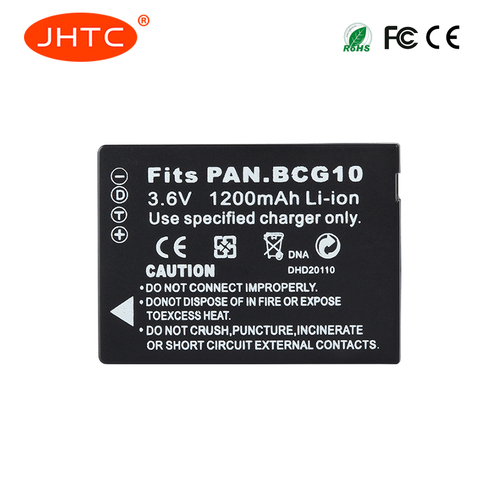 DMW BCG10/DMW-BCG10 Camera Battery For Panasonic Lumix DMC-3D1 DMC-TZ7 DMC-TZ8 DMC-TZ10 DMC-TZ18 DMCTZ19 1200mAh Batterie ► Photo 1/6