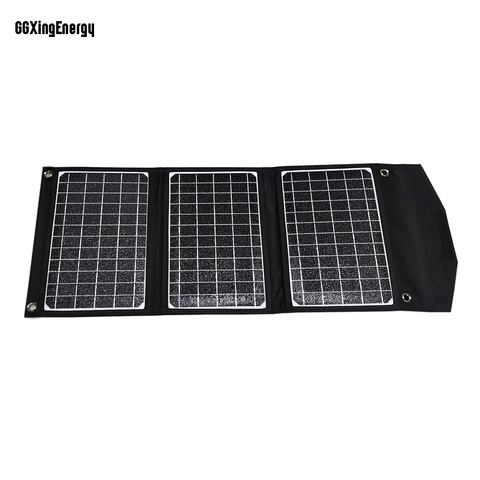 GGXingEnergy Sunpower Solar Cells 21Watt Portable Folding Solar Panel Array Charger DC Out for 18V/12V Battery,USB 5V for Phones ► Photo 1/6