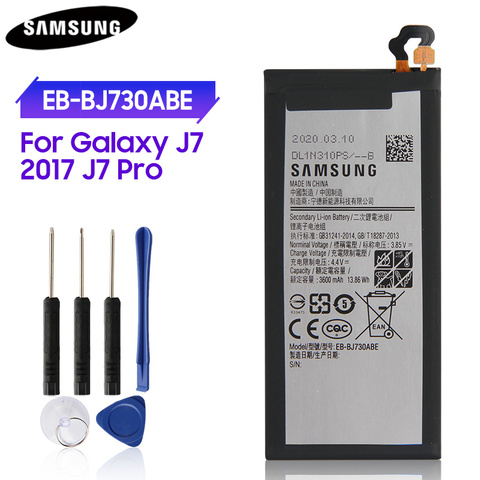 Original Battery EB-BJ730ABE For Samsung GALAXY J7 Pro J7 2017 SM-J730F SM-J730FM J730F J730G J730DS J730FM J730GM J730K 3600mAh ► Photo 1/6