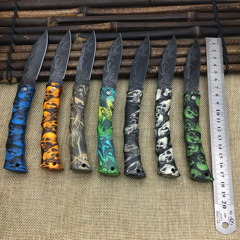 Cool Skull pattern Ghost ABS handle folding knife camping survival knife pocket Fruit knife fashion beautiful gift knife ► Photo 1/6