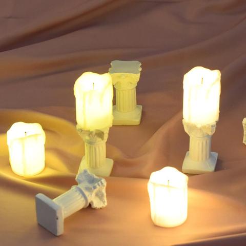 Mini Photography Items Simulation Roman Columns Glowing Electronic Candle Photo Background Decoration Shooting Props Fotografia ► Photo 1/6