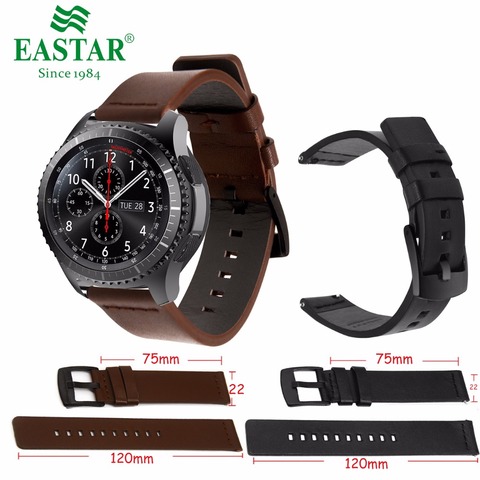 Genuine Classic Leather Strap For Samsung Gear S3 For galaxy watch active 40mm 44mm For Gear S3 Classic galaxy watch active 46mm ► Photo 1/6