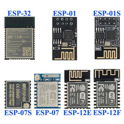 ESP8266 ESP-01 ESP-01S ESP-07 ESP-12E ESP-12F ESP-32 serial WIFI wireless module wireless transceiver 2.4G ► Photo 1/6