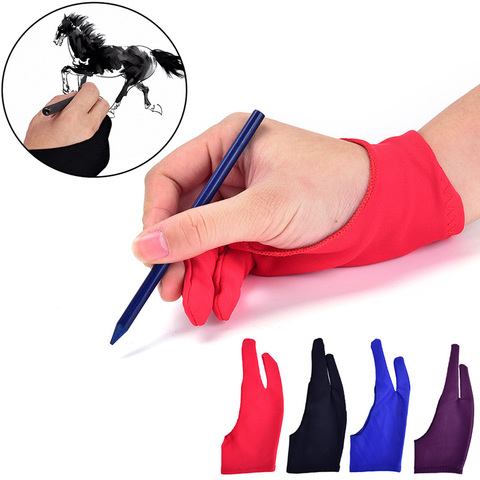 1PCS wo-finger Drawing Gloves Suitable For Both Right And Left Hand Anti-fouling Gloves For Any Graphics Drawing Tablet ► Photo 1/5