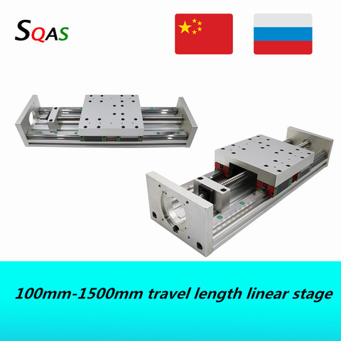 cnc modul kit linear stage travel length 100mm-1500mm or customized length SFU1605 SFU1610 HGR20 linear guide for CNC parts ► Photo 1/6