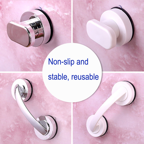 No Drilling Shower Handle Offers Safe Grip with Suction Cup for Safety Grab in Bathroom Bathtub Glass Door Anti-slip Handrail ► Photo 1/6