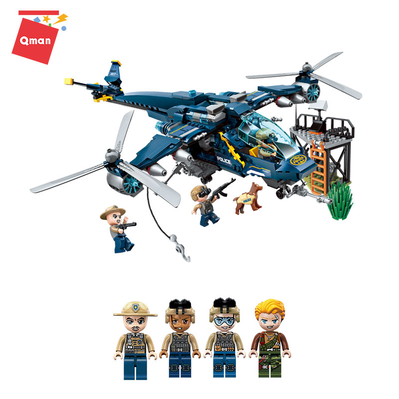 Details about   New 1014PCS Osprey Military Police Helicopter Building Blocks Bricks Model Toy 