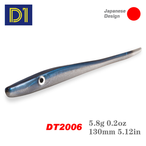 D1 Crazy Slug Soft Fishing Lure 130mm 6pcs/bag Artificial Bait Silicone Worm Shad Eel Seabass Needfish Fishing Tackle ► Photo 1/6