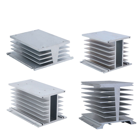Aluminum Heat Sink For Industrial SSR 60A 80A 100A 150A 200A 300A 400A High Power Radiator DC to AC Solid State Relay ► Photo 1/5