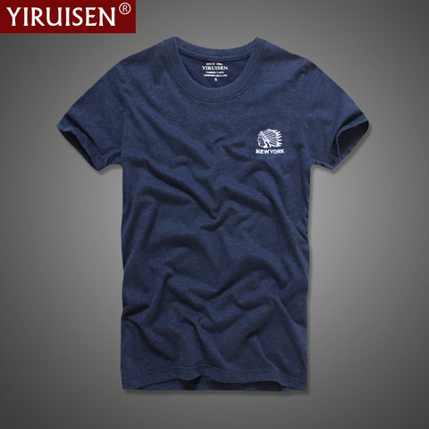 Top Quality 100% Cotton Indian Embroidery T shirt Men Short Sleeve Summer T-Shirt Fashion Clothing YiRuiSen Brand Tshirt Homme ► Photo 1/6