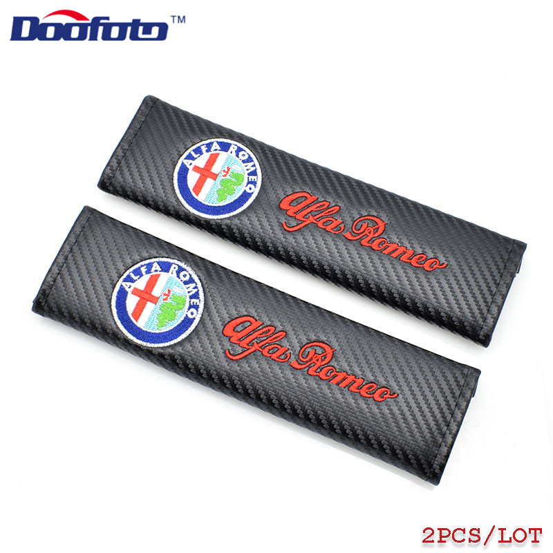 2X Car Styling Car Seat Belt Cover Case For Alfa Romeo Mito Auto 147 156 159 166
