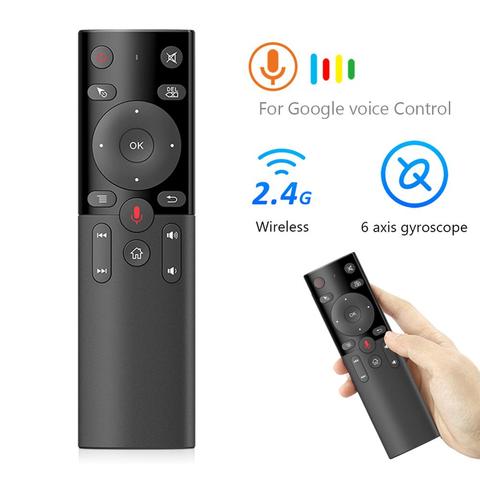 H17 2.4G Wireless Gyro Mic IR Learning Voice Remote Control for Android TV Box ► Photo 1/6
