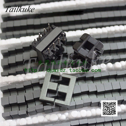 5sets/lot EE22 Magnetic Core Supporting Vertical 4+4 Skeleton Ferrite Transformer Core PC40 Material ► Photo 1/1