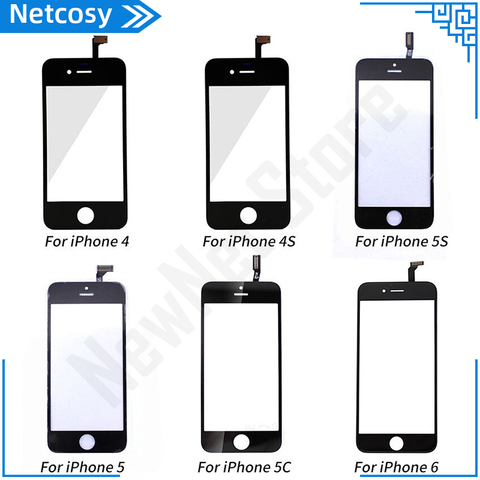 Touch Panel For iPhone 6 5 5s 5c 4s 4 Touch Screen Digitizer Glass Lens Sensor Replacement Parts For iPhone 5 5S 6 TouchScreen ► Photo 1/4