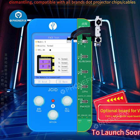 JC V1S Dot Projector for Iphone Face ID Fix Photosensitive Original Color Touch Baseband Logic Battery Fingerprint Programmer ► Photo 1/6