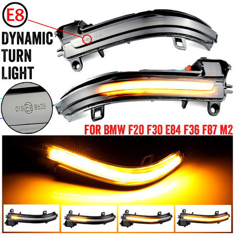 2PCS For BMW F20 F21 F22 F33 F34 X1 E84 F36 F87 M2 1 2 3 4 Series Dynamic Blinker Turn Signal LED Mirror Light ► Photo 1/6