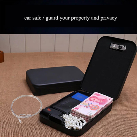 Portable All Steel Password Car Safe Box Money Jewelry Money Safe Case For Home Valuables Password Box Security Storage Boxes ► Photo 1/6