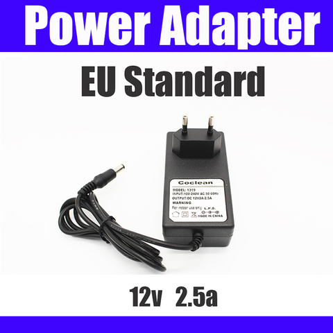 Eu Europe DC 12V 2.5A Power Adapter High Quality Power Supply, Europe Standard Plug Power Supply For CCTV Cameras,DVR and NVR ► Photo 1/5