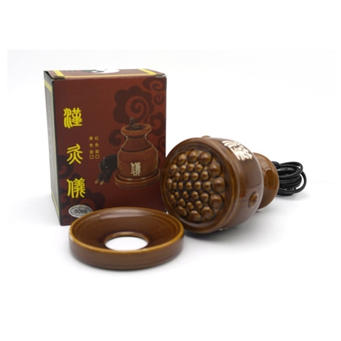 Ceramic pot meridian health beauty warm moxibustion electric magnetic therapy moxibustion khan scrapping with hot compress ► Photo 1/6