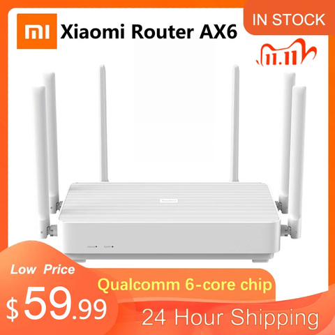 Xiaomi Redmi Router AX6 Wifi 6 Mesh Gigabit 2.4G/5.0GHz Dual-Band Wireless Router Signal Amplifier 6 High Gain Antennas Home AX6 ► Photo 1/6