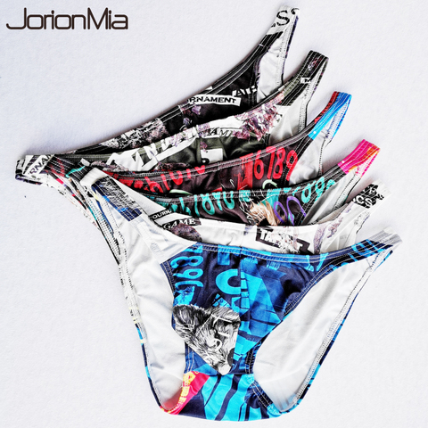 4pcs Men Briefs Underwear Men's Sexy Print Briefs bulge pouch Men Bikini jockstrap Low waist breathable Gay Underpants Man HT030 ► Photo 1/6