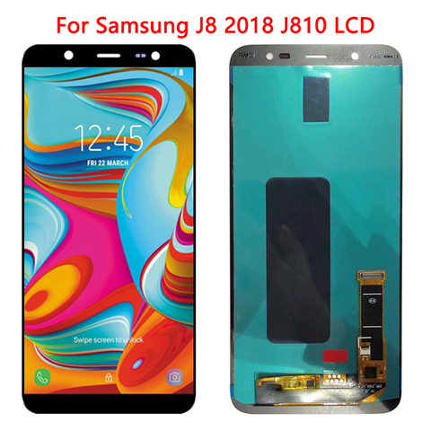 SUPER AMOLED J810 LCD For Samsun Galaxy J8 2022 J810 LCD Display 6.0''Touch Screen Digitizer Assembly SM-J8 2022 J810 J810F LCD ► Photo 1/6