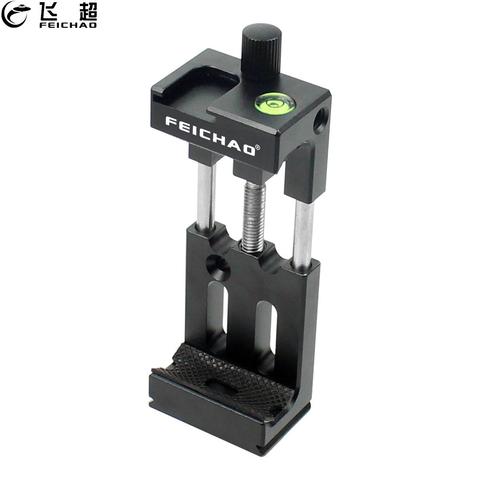 1x Tripod Head Bracket XJ-8 Mobile Phone Holder Clip for Flashlight Microphone Aluminum Alloy with Spirit level Cold Shoe Mount ► Photo 1/6