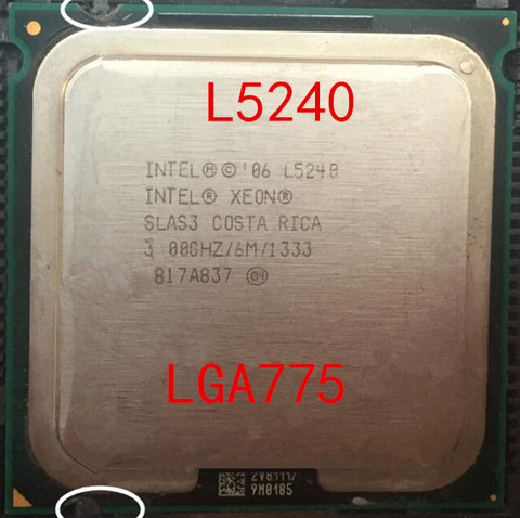 free shipping L5240 CPU Processor 3.0GHz /LGA771/6MB L2 Cache/Dual-Core/FSB 1333MHz/45nm ► Photo 1/1
