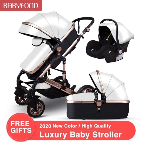 Babyfond Pu Baby Cars High Landscape Baby Stroller 3 In 1 Newborn