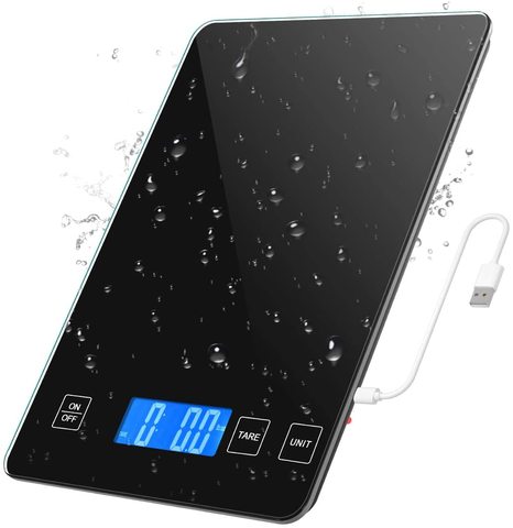 Digital Kitchen Scale 1g-10kg  Food Scale Waterproof Tempered Glass Platform High Accuracy Multi-Function Scale ► Photo 1/6