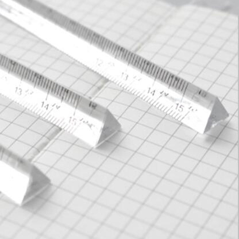 15cm Transparent Straight Ruler Students Stationery Simple Triangular Rulers Kids Scale on Both Sides Measuring Tools ► Photo 1/6