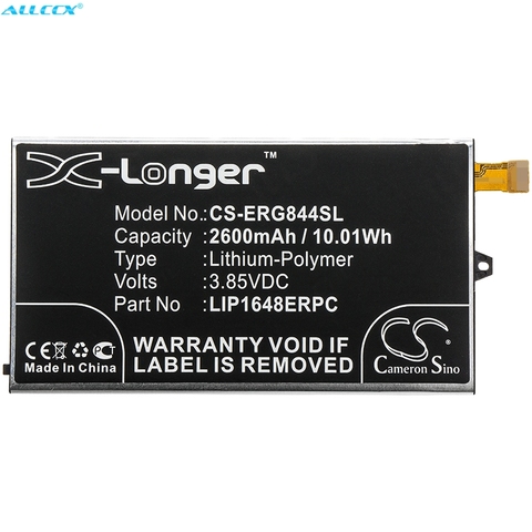 Cameron Sino 2600mAh Battery LIP1648ERPC for Sony G8441, Lilac, PF41, SO-02K, Xperia XZ1 Compact, Xperia XZ1 Compact TD-LTE ► Photo 1/1