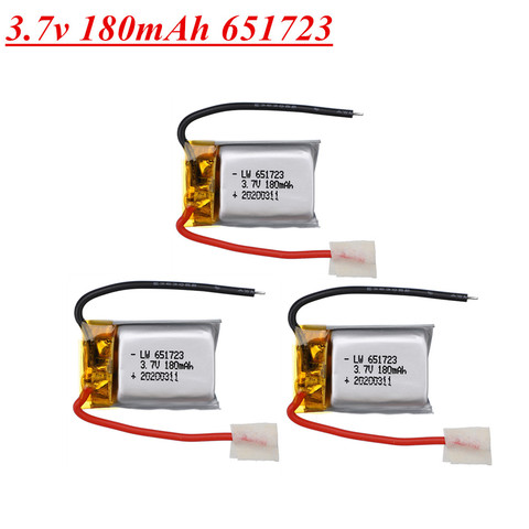 3.7V 180mAh Battery For Syma S109G S111G MJXRC X900 X901 Remote Control Helicopter 3.7V 180mah 651730 ► Photo 1/4