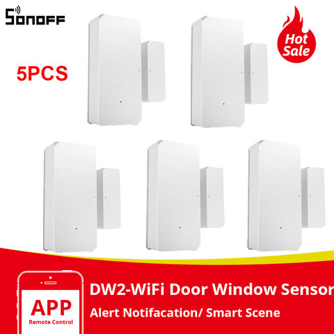 1/2/3/5/10 PCS Itead SONOFF DW2 Smart WiFi Door Sensor Door Window Dedector e-WeLink App Notification Alerts Smart Home Security ► Photo 1/6