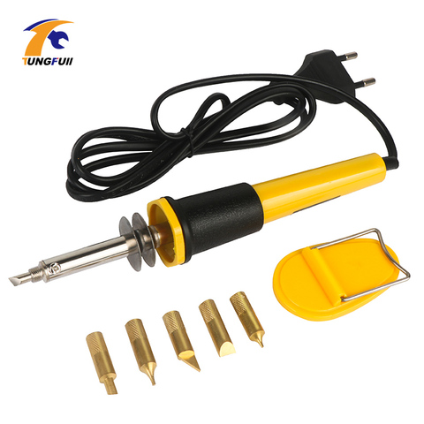 30W Electric Soldering Iron Pen Wood Burning Pen Set Pencil Burner With Brass Tips and Accessories Diy Tools Burning Brush ► Photo 1/6
