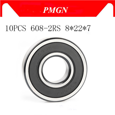 10PCS ABEC-5 608 2RS 608RS 608-2RS 608 RS 8*22*7 mm Miniature Rubber seal skateboard High quality Deep Groove Ball Bearings ► Photo 1/6