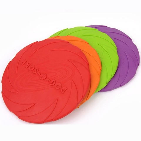 Hot Environmental Protection Silica Gel Soft Pet Flying Discs Dog Toys Saucer Big Or Small Dog Toys Pet Shop Diameter 15 18 22CM ► Photo 1/1
